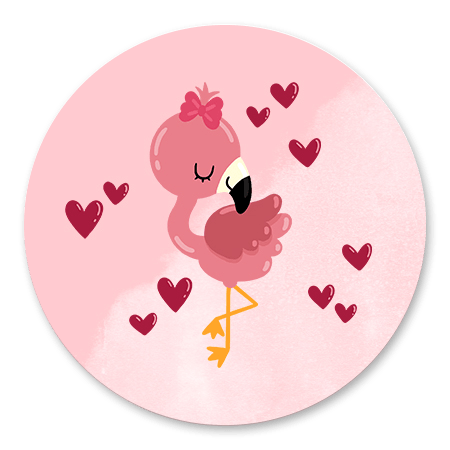 Flamingo met Hartjes